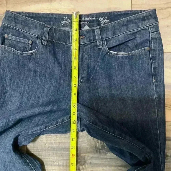 Christopher and Banks modern fit short size 10 blue jeans women’s  - Picture 5 of 6